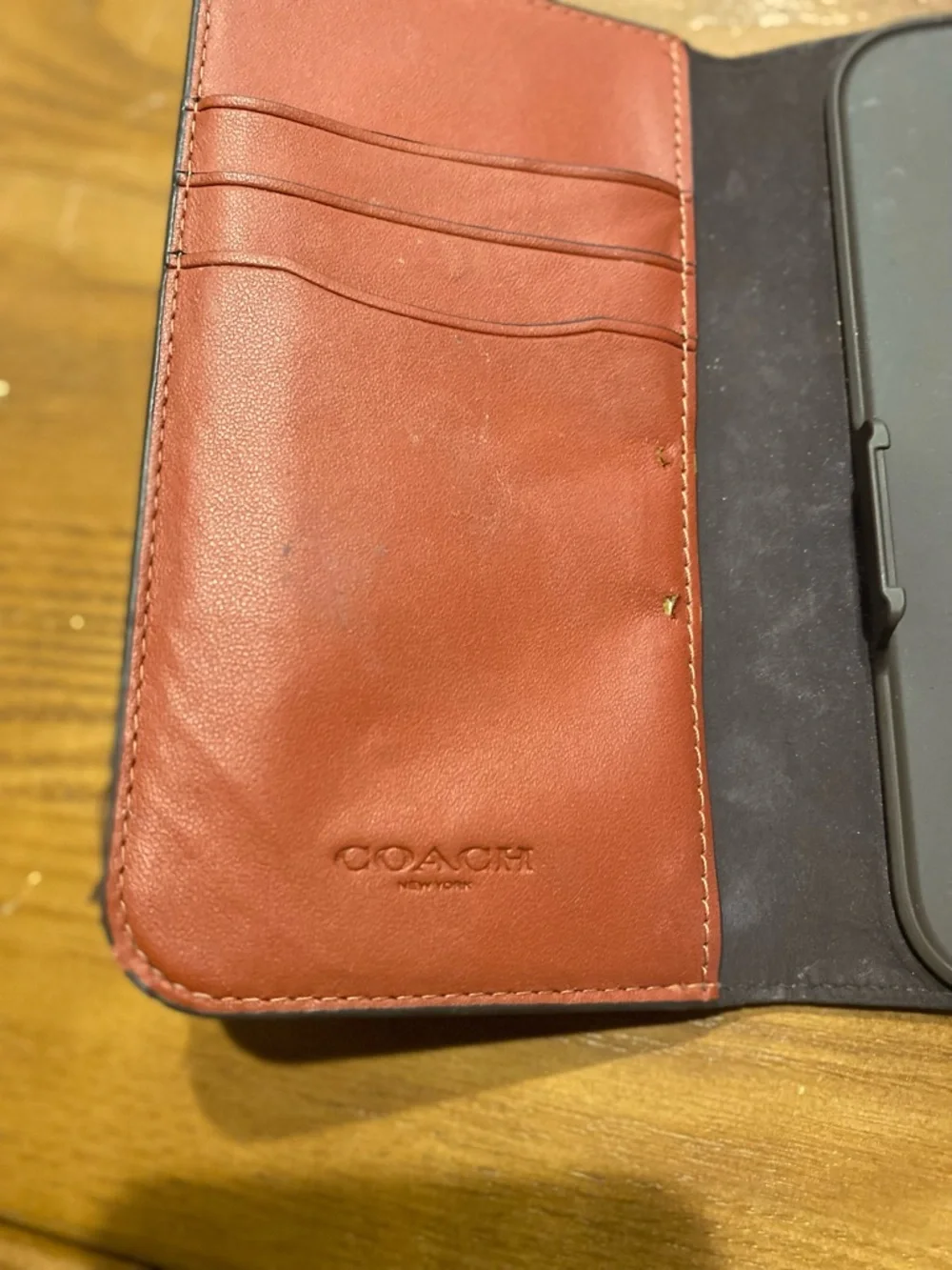 Coach Brown Signature Canvas iPhone 15 pro Folio  Wallet